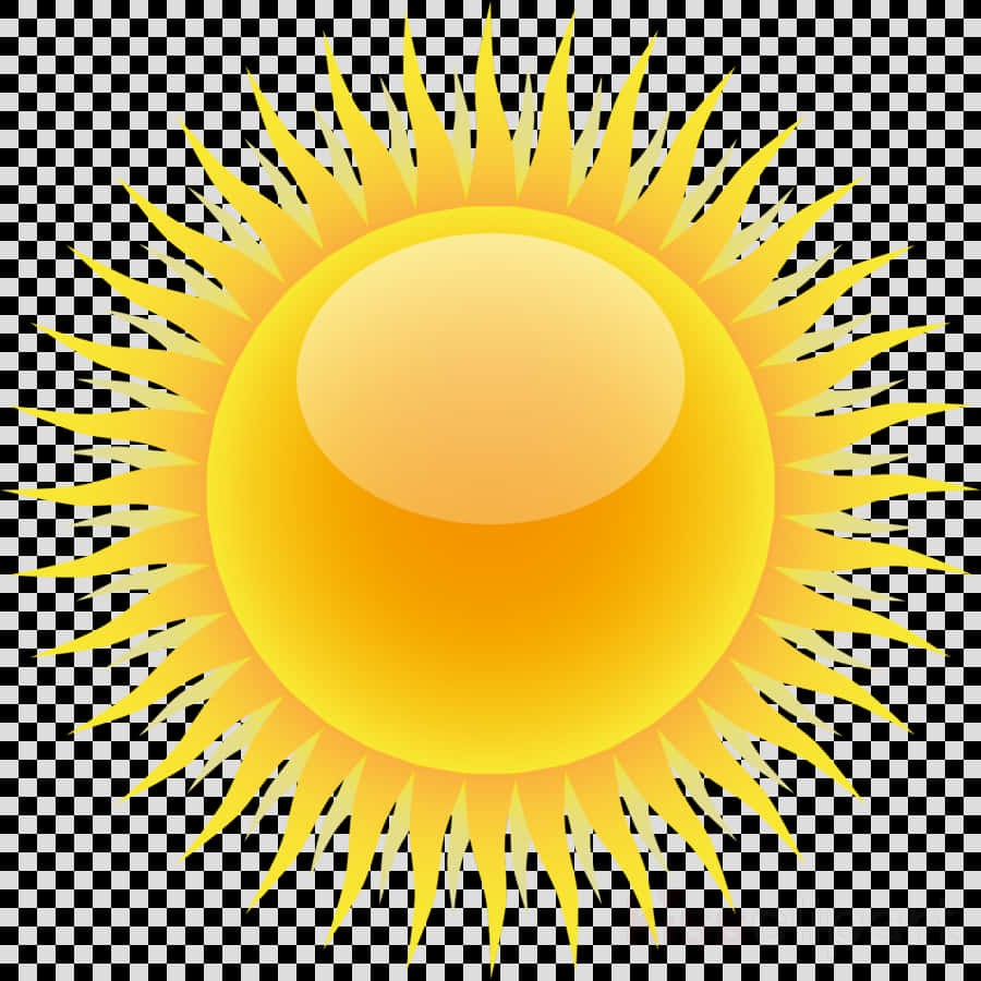 Radiant Sun Graphic Transparent Background PNG