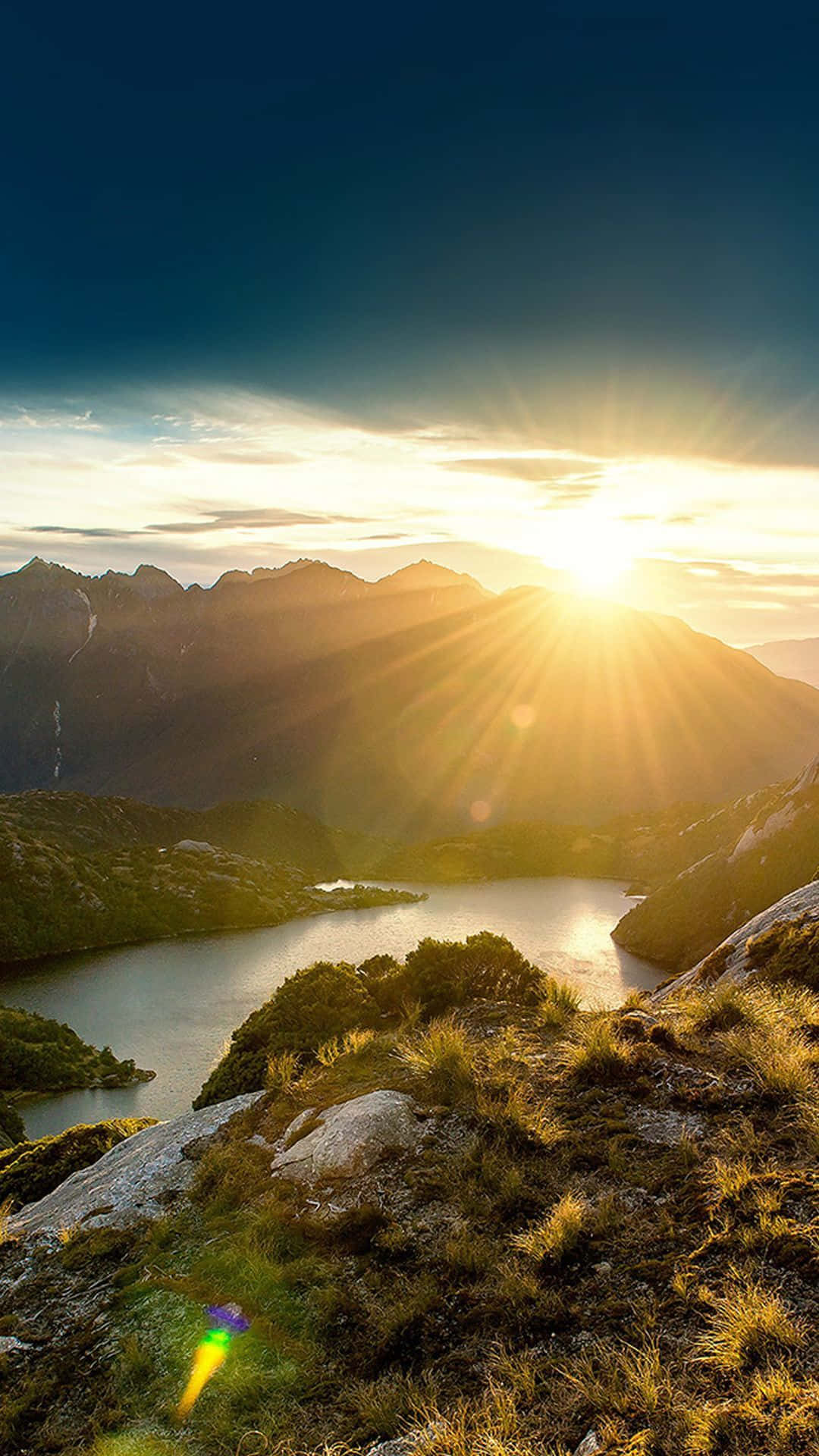 Radiant Sun Rays Breaking Through Clouds