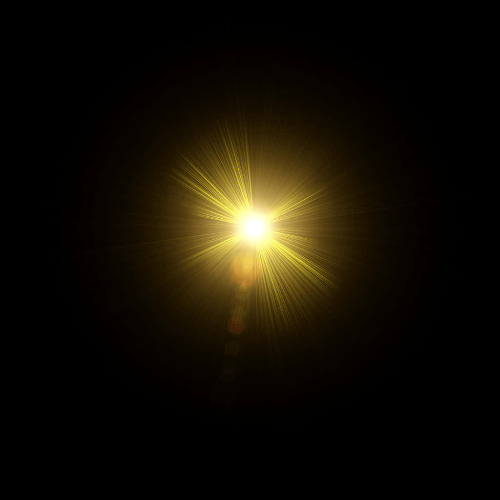 Radiant Sunburstin Darkness PNG