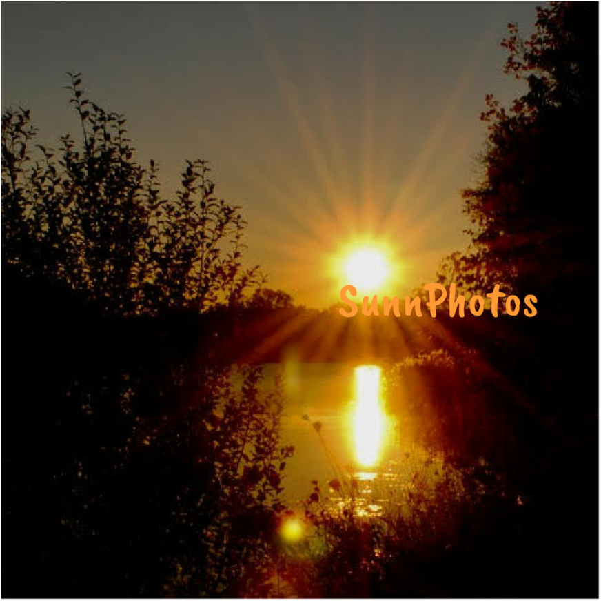 Radiant Sunset Reflections PNG
