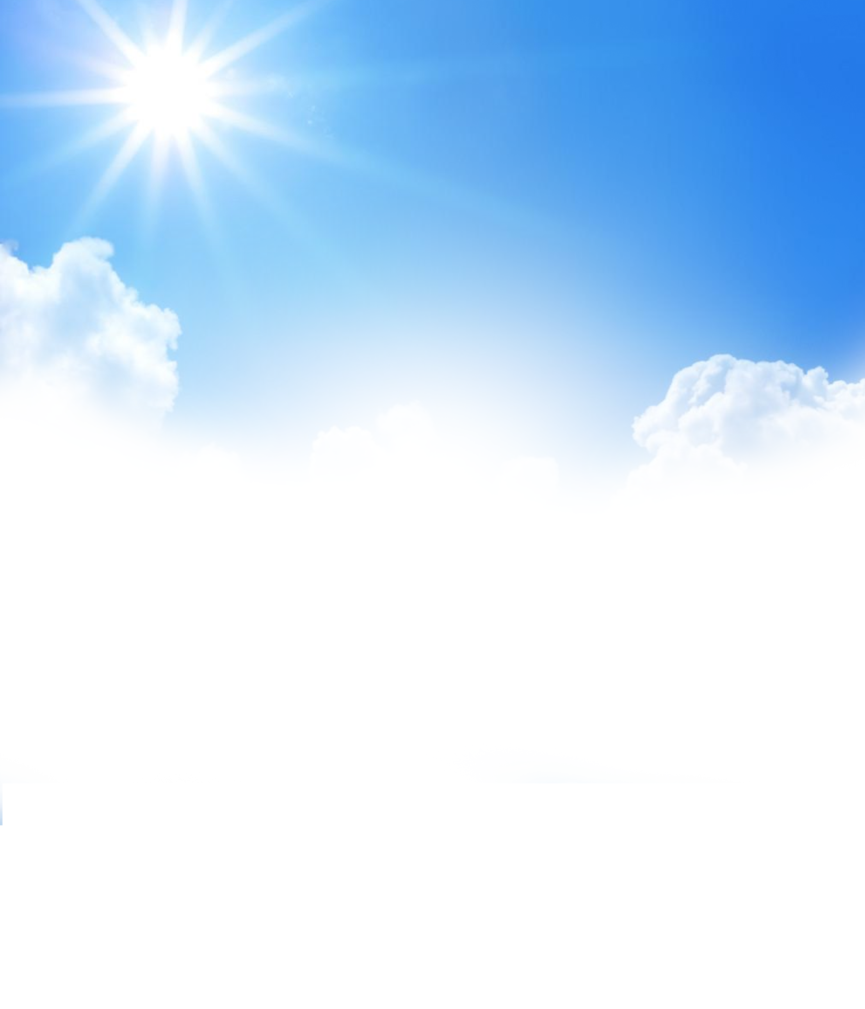 Radiant Sunshineand Clouds PNG