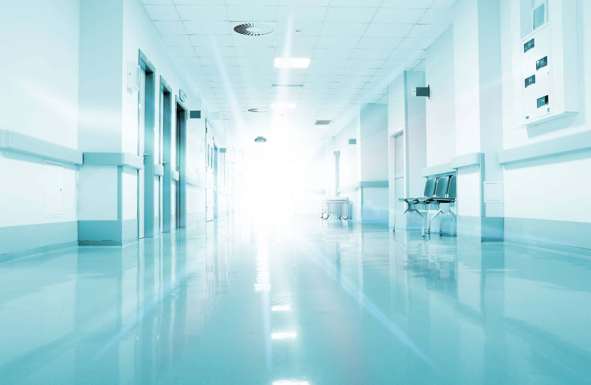 Radiant White Hospital Hallway Picture
