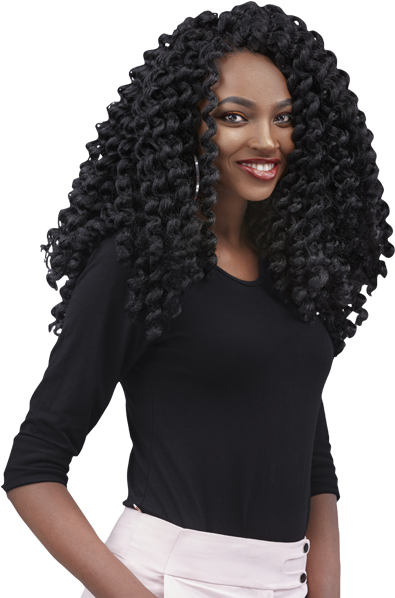 Radiant Womanwith Curly Hair PNG