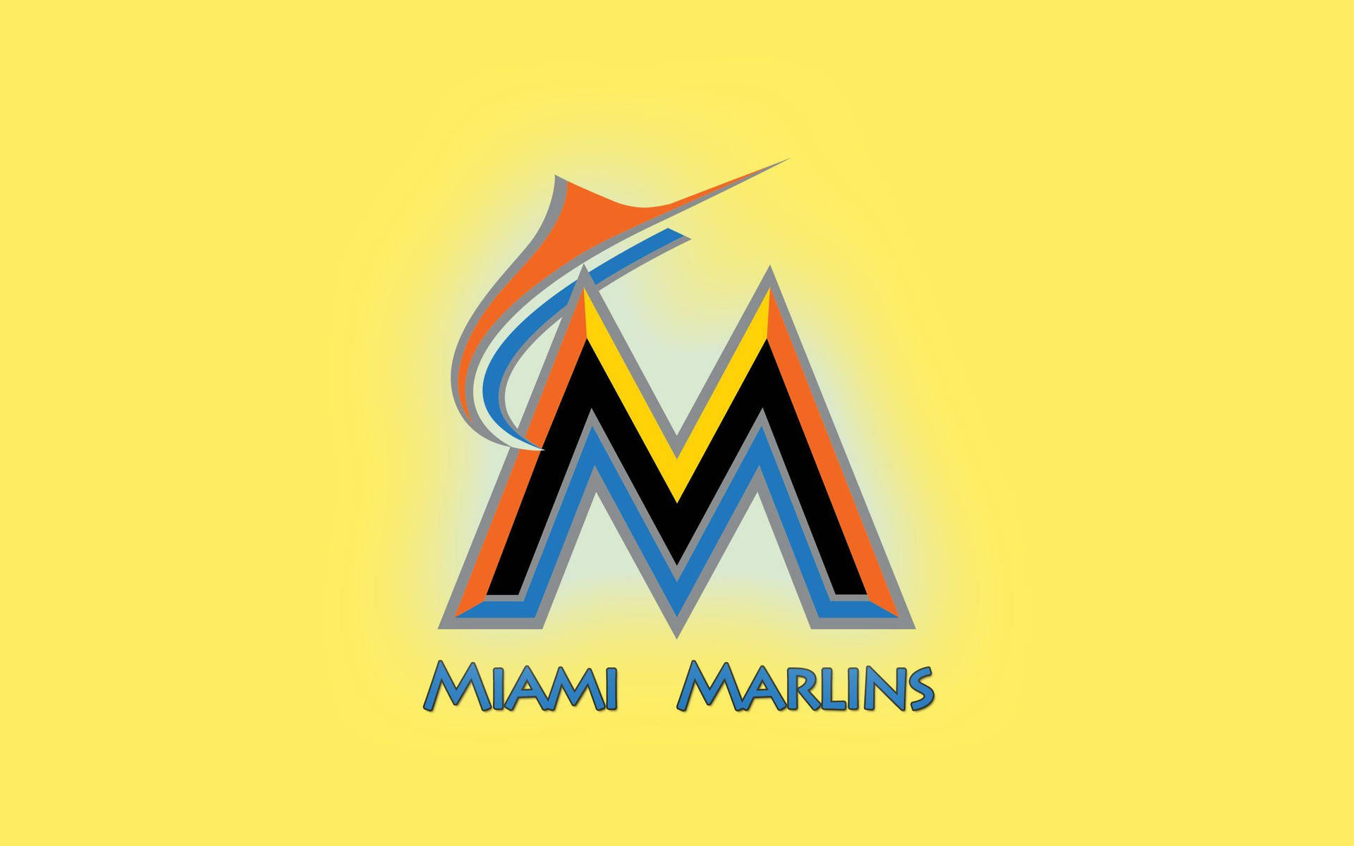 Radiant Yellow Miami Marlins Logo