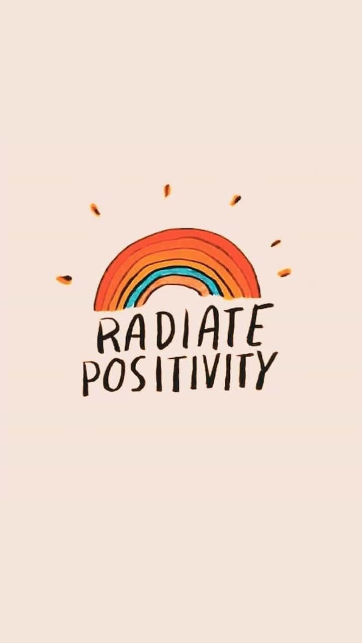 Radiate Positivity Rainbow Art Wallpaper