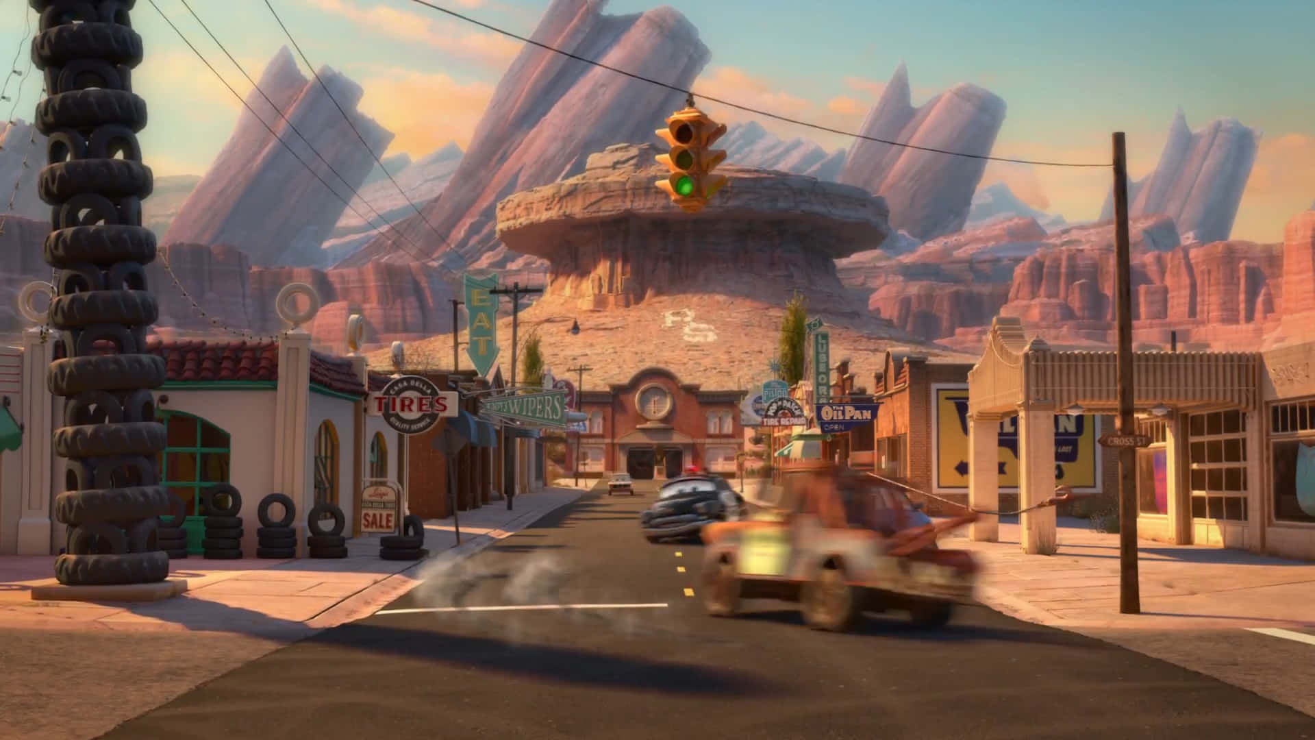 Image  A View of Radiator Springs Wallpaper