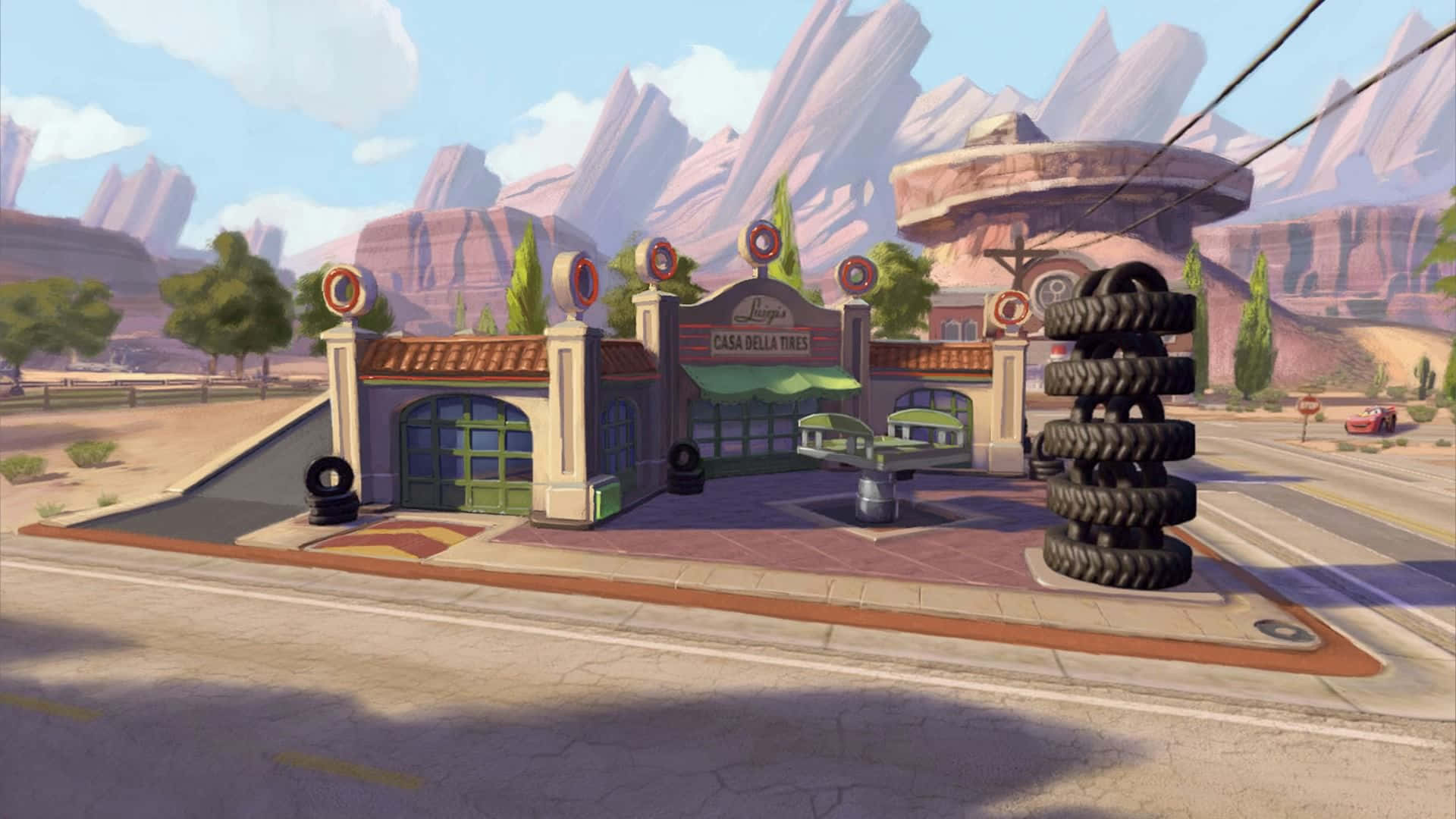 Download Explore Radiator Springs and find fun adventure and beauty  Wallpaper  Wallpaperscom