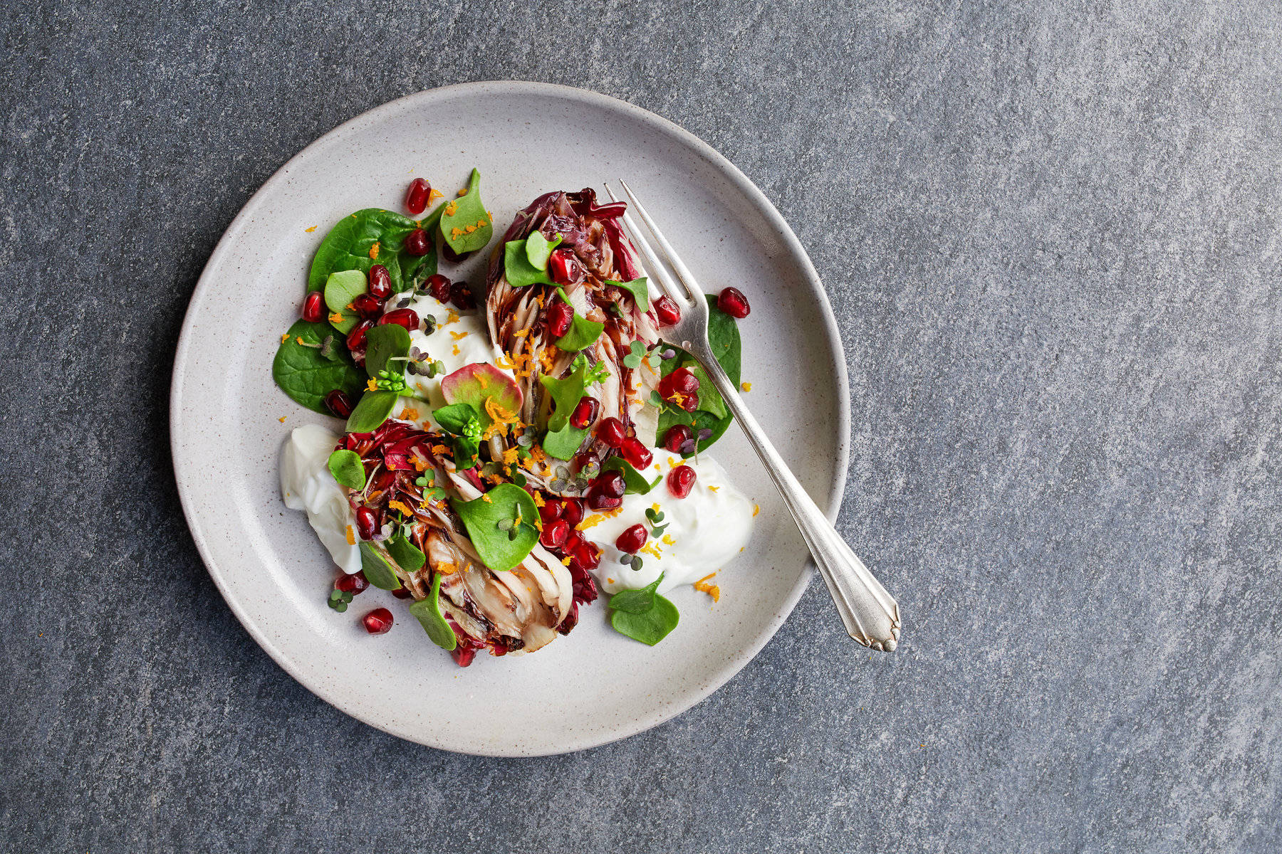 Radicchio Salad With Ricotta And Cranberry Dressing Wallpaper