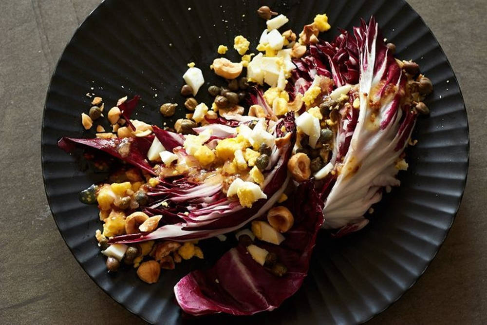 Fresh Radicchio Salad with Toasted Hazelnuts and Capers Wallpaper
