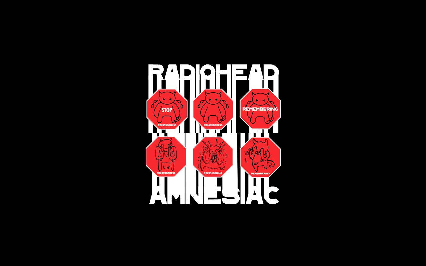Radiohead Amnesiac albumdække stop Variation Billede Wallpaper