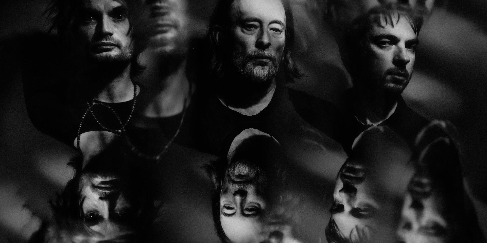 Radiohead sort og hvid plakatvægge Wallpaper