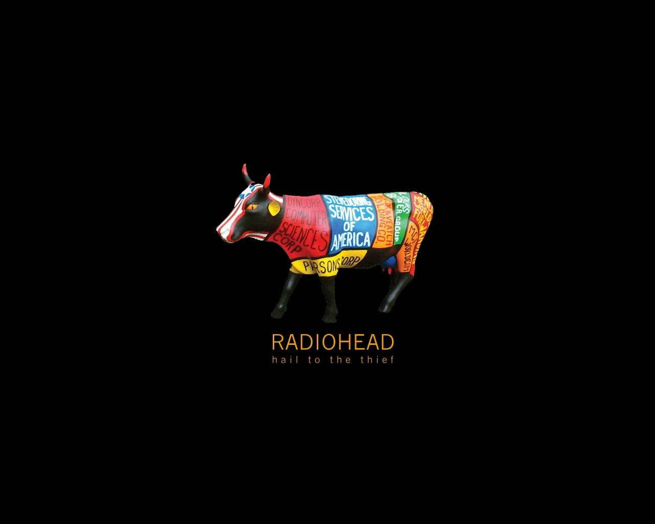 Radiohead Cow Hail Til tyven vinker Wallpaper