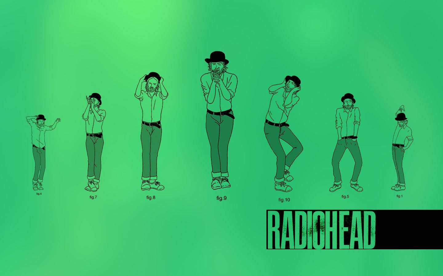 Radioheadlotusblumetanzfiguren Wallpaper