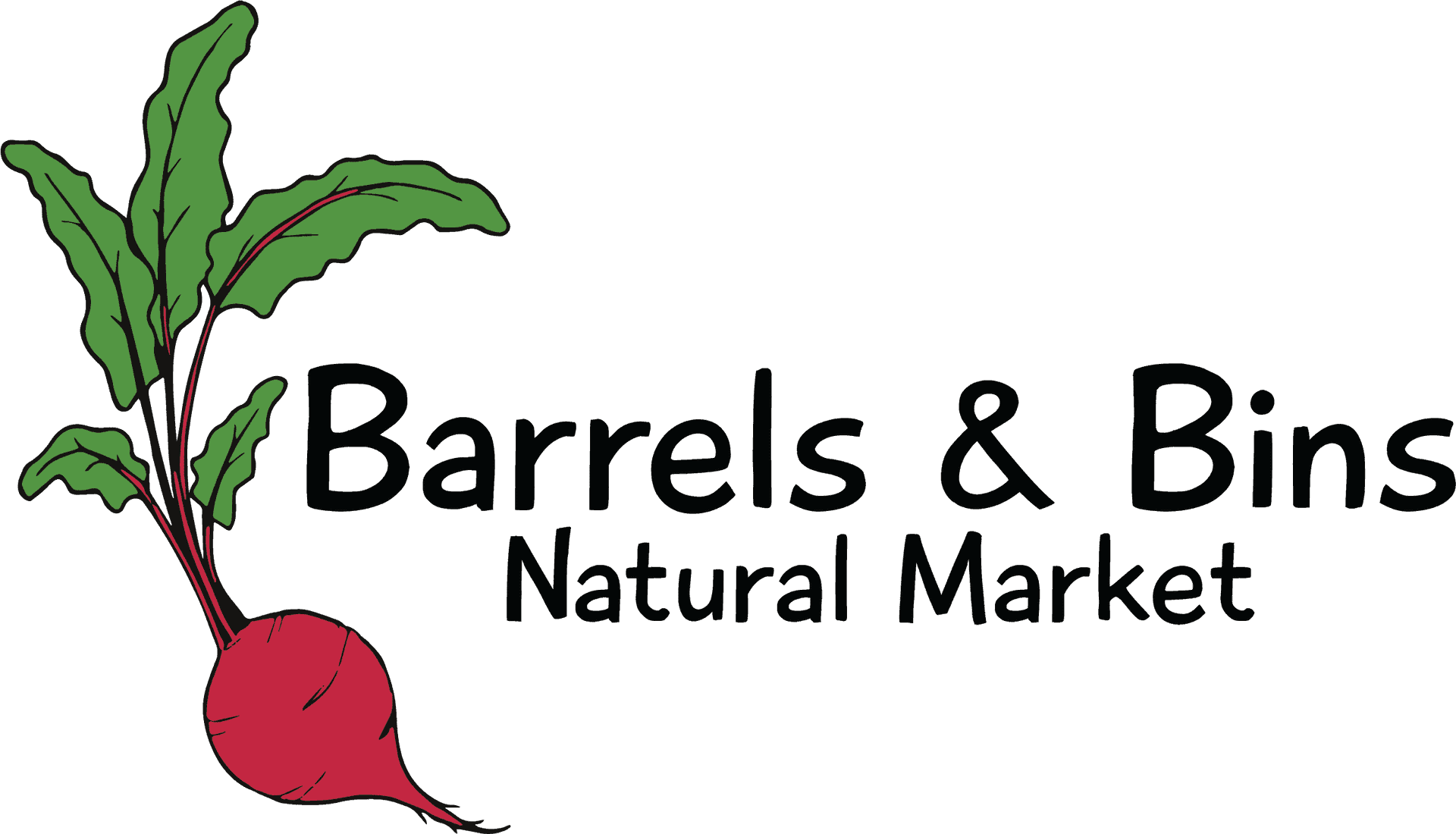 Radish Logo Barrels Bins Natural Market PNG
