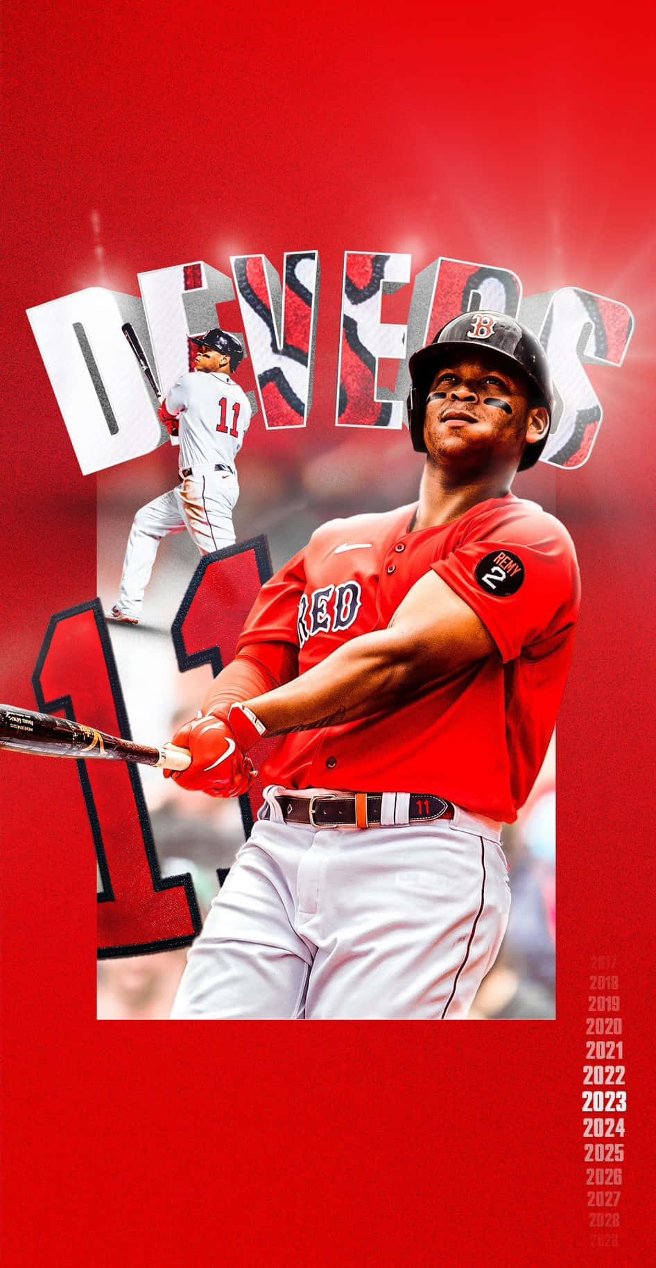 Rafael Devers Red Sox Star Graphic Wallpaper