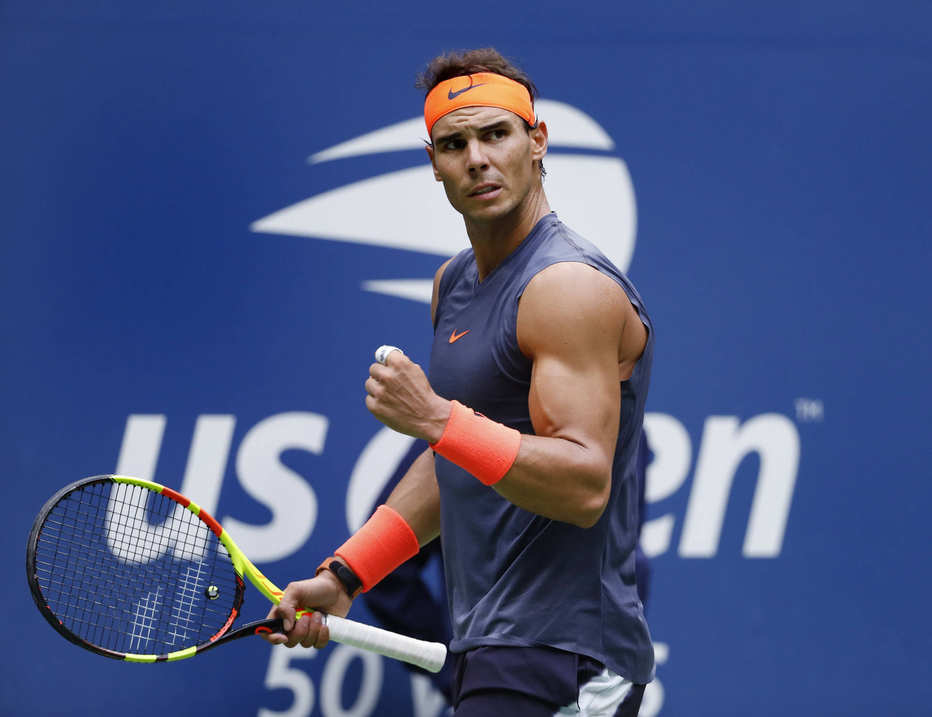 Rafael Nadal Fist Pump Pose Wallpaper