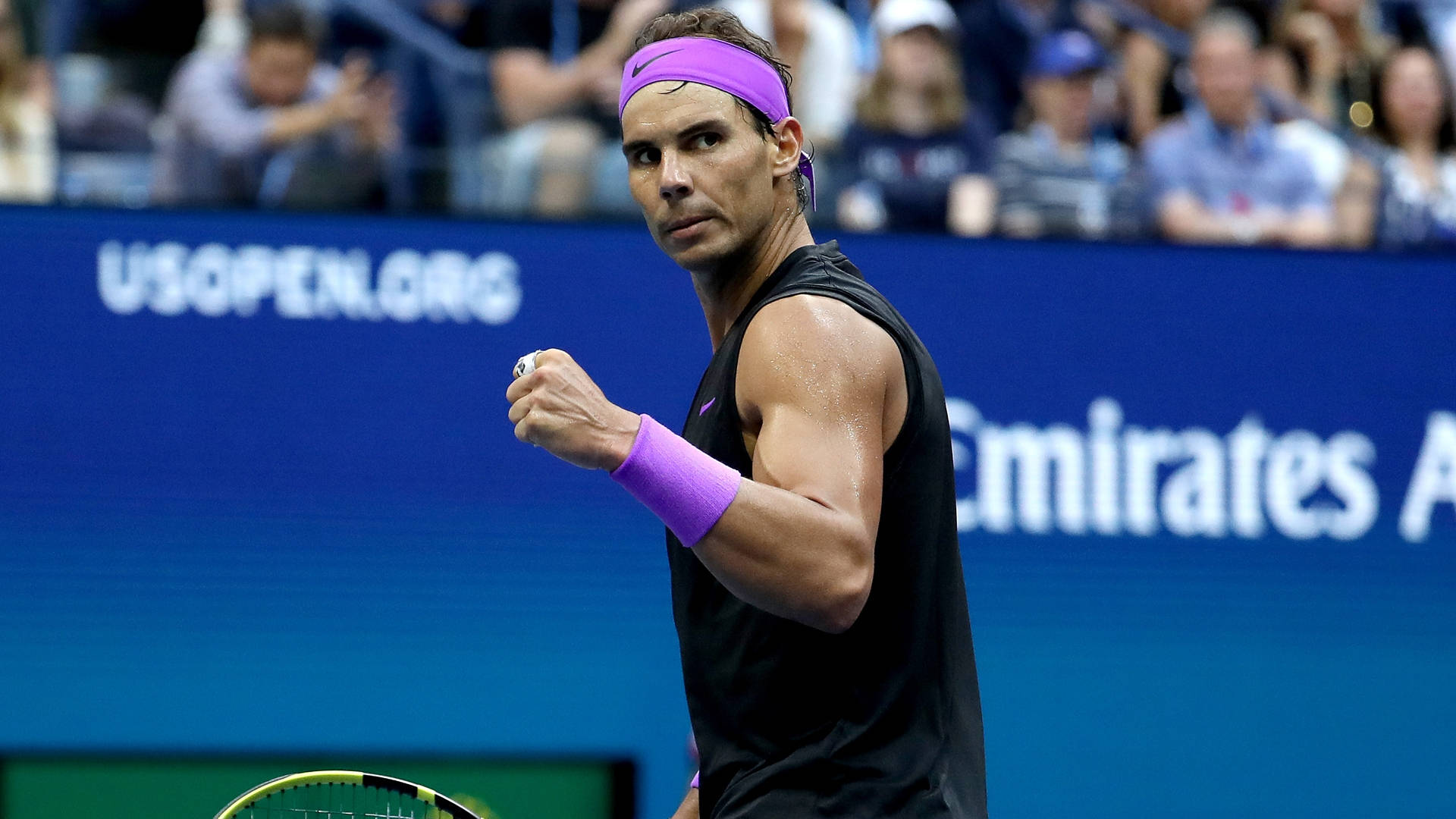 Download Rafael Nadal Serious Tennis Match Wallpaper 