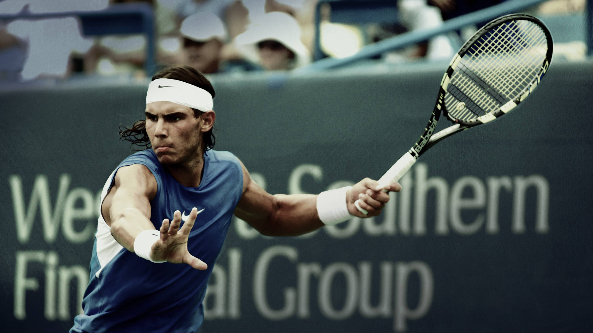 Rafael Nadal Serious Tennis Receive Wallpaper