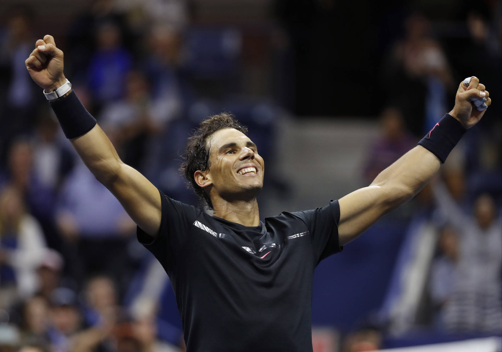 Rafael Nadal Tennis Champion Pose Wallpaper