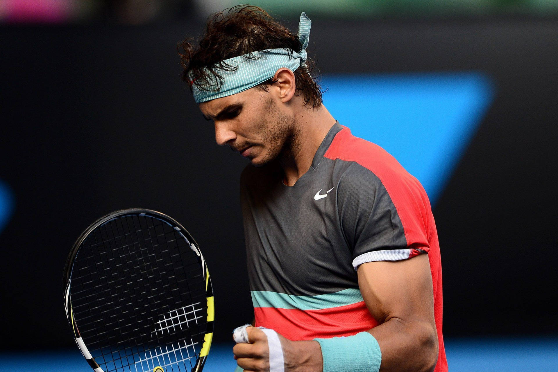 Rafael Nadal With Head Bow Wallpaper