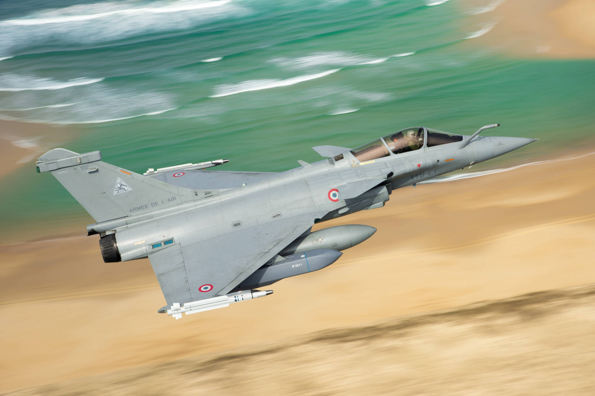 Download Rafale Fighter Jet On Desert Wallpaper 