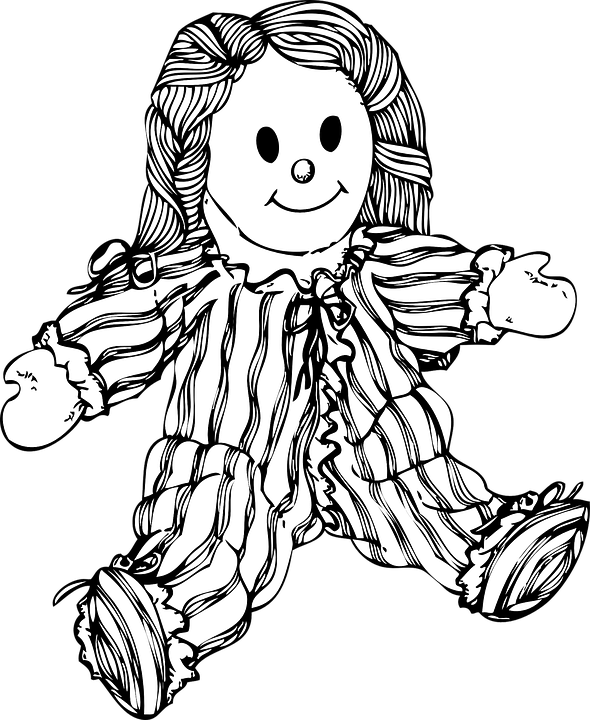 Rag Doll Sketch Illustration PNG