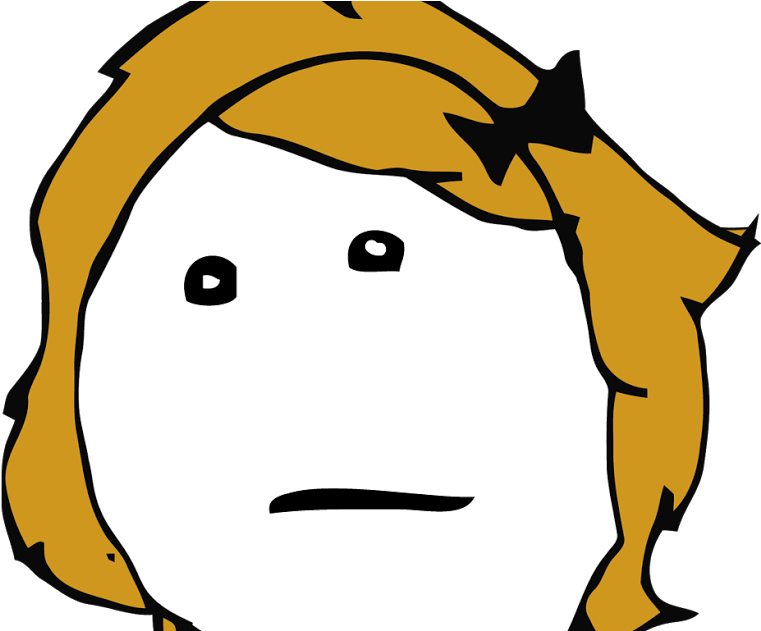 Rage Comic Character Concerned Face PNG