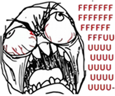 Rage Comic F F F U U U Face PNG