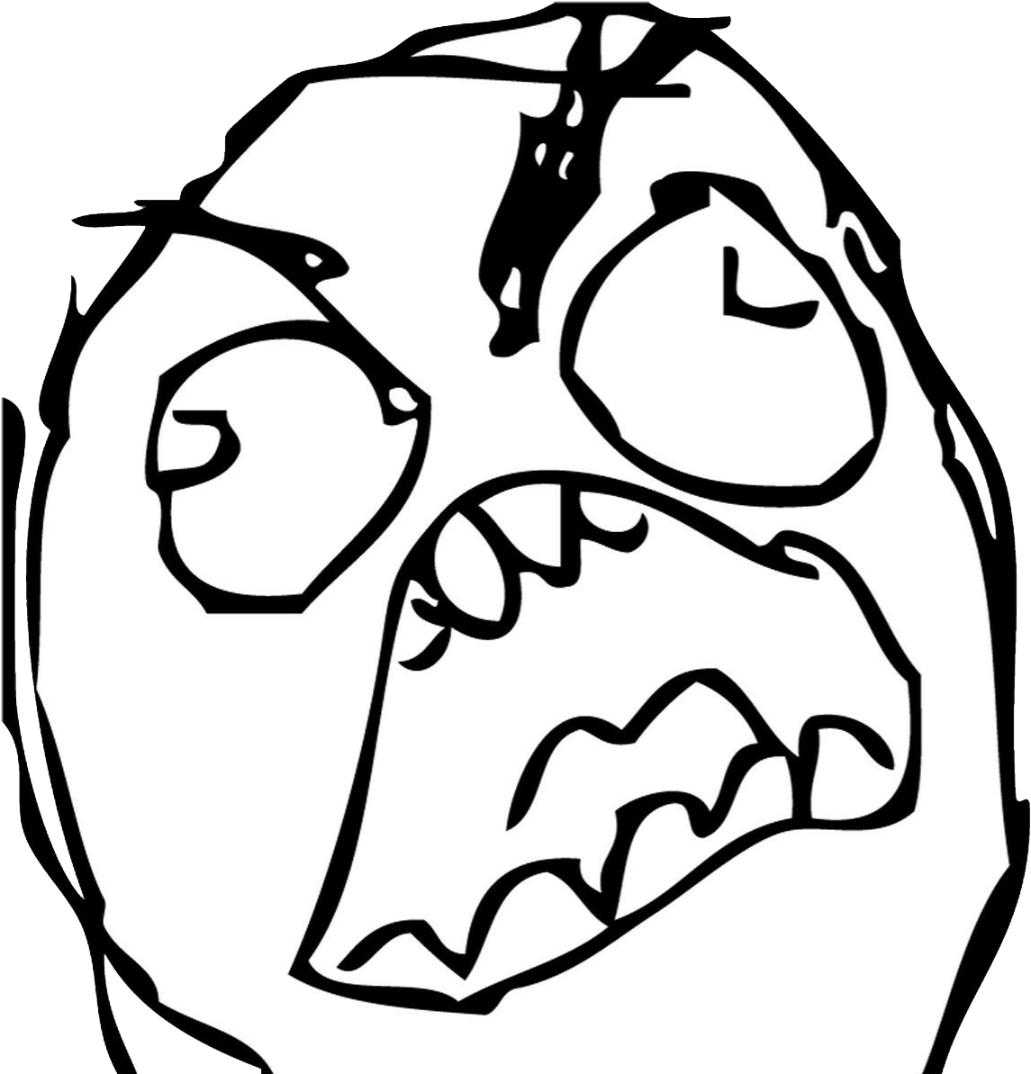 Rage Comic Yelling Face Meme.png PNG