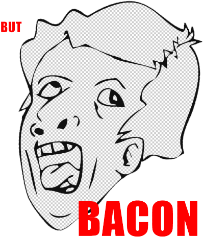 Rage Comic_ Bacon Obsession.png PNG