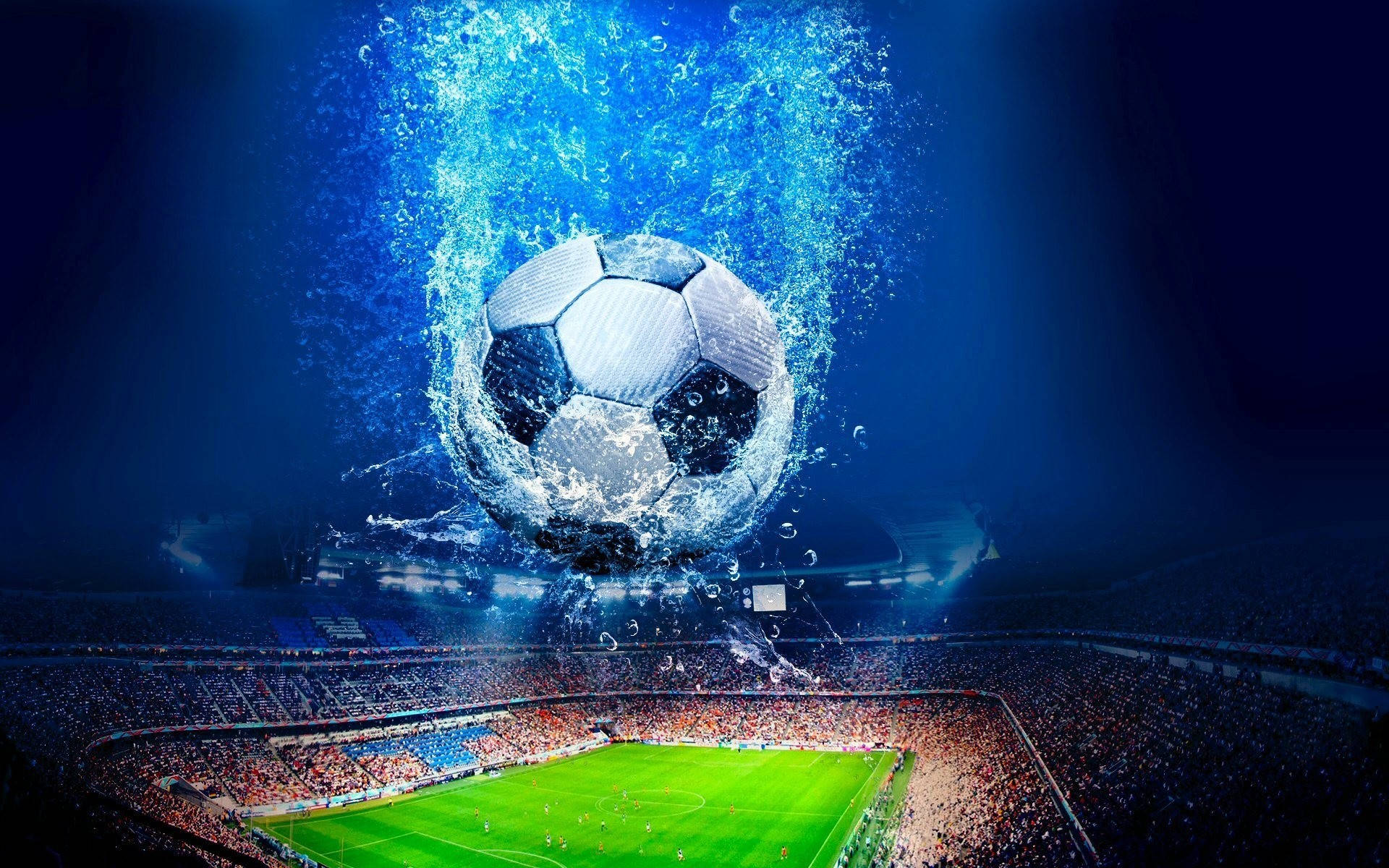 Raging Blue Fire Football Hd Picture