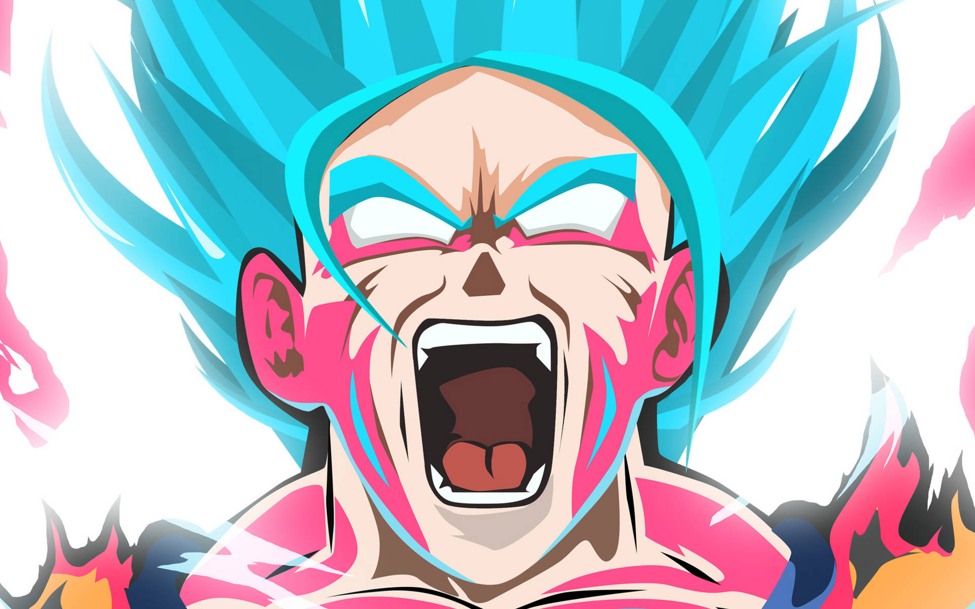 Fúriade Goku Super Saiyan Blue. Papel de Parede