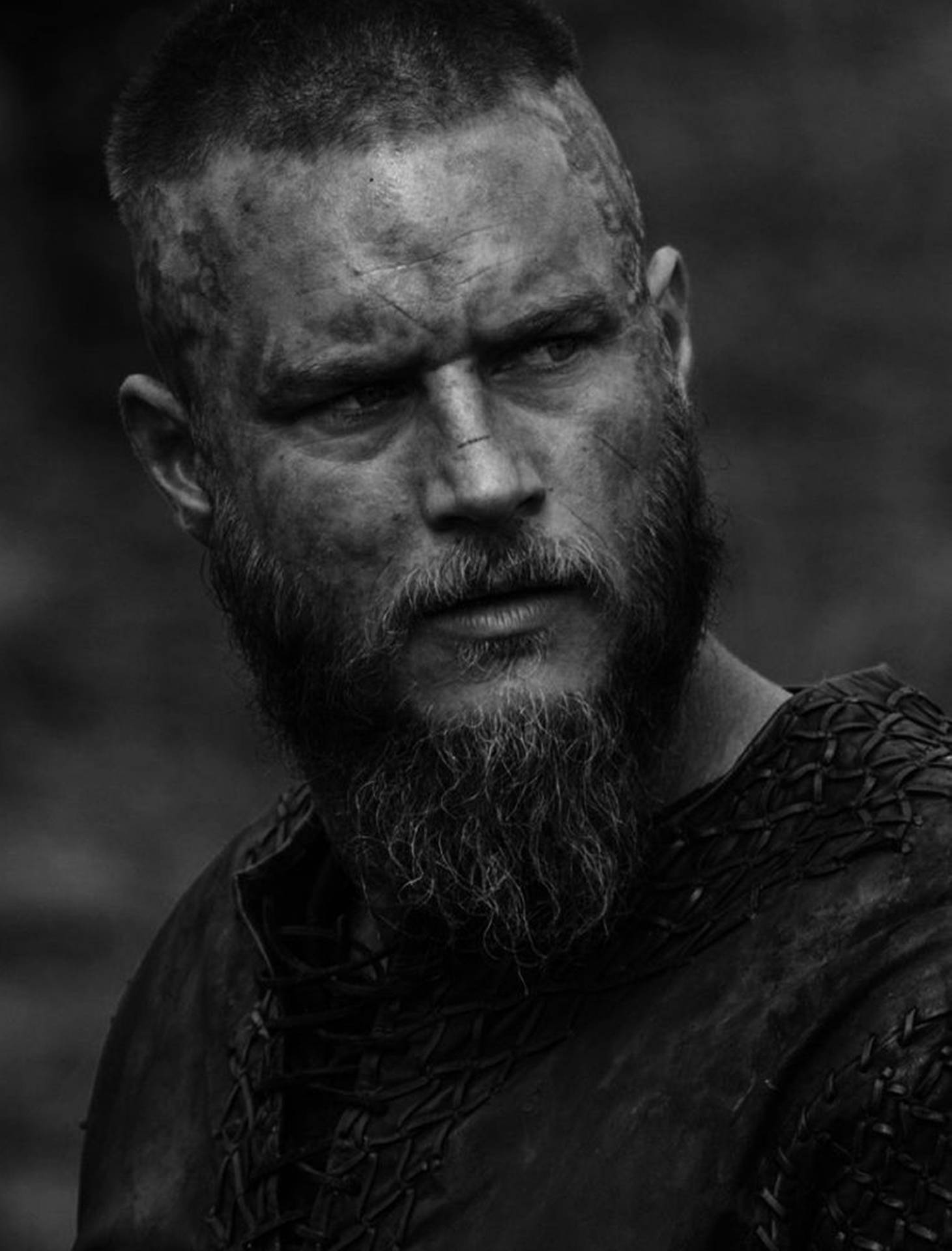Titolol'intenso Ragnar Lothbrok In Risoluzione 4k Sfondo
