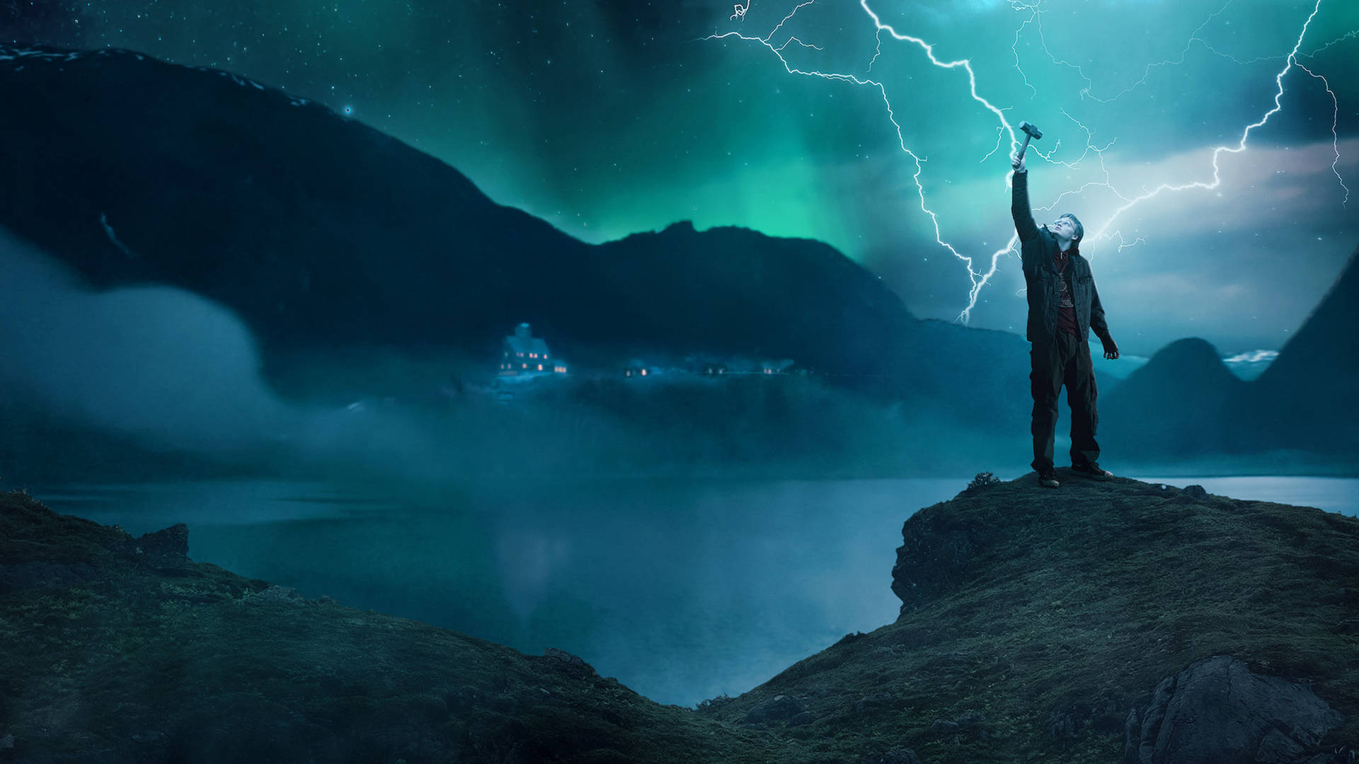 Thor, søn af Odin forsøger at stoppe Ragnarok. Wallpaper