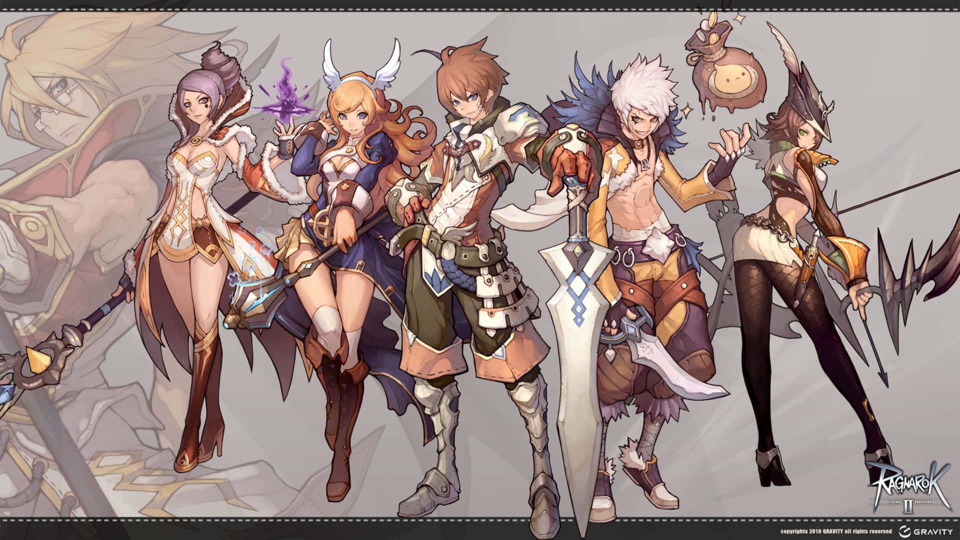 Einegruppe Von Charakteren In Einer Fantasyartigen Umgebung Wallpaper