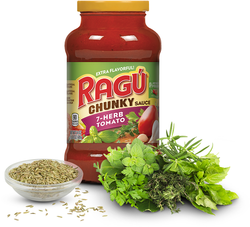 Ragu Chunky Sauce Herbs PNG