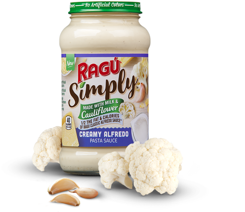 Ragu Simply Cauliflower Alfredo Sauce PNG