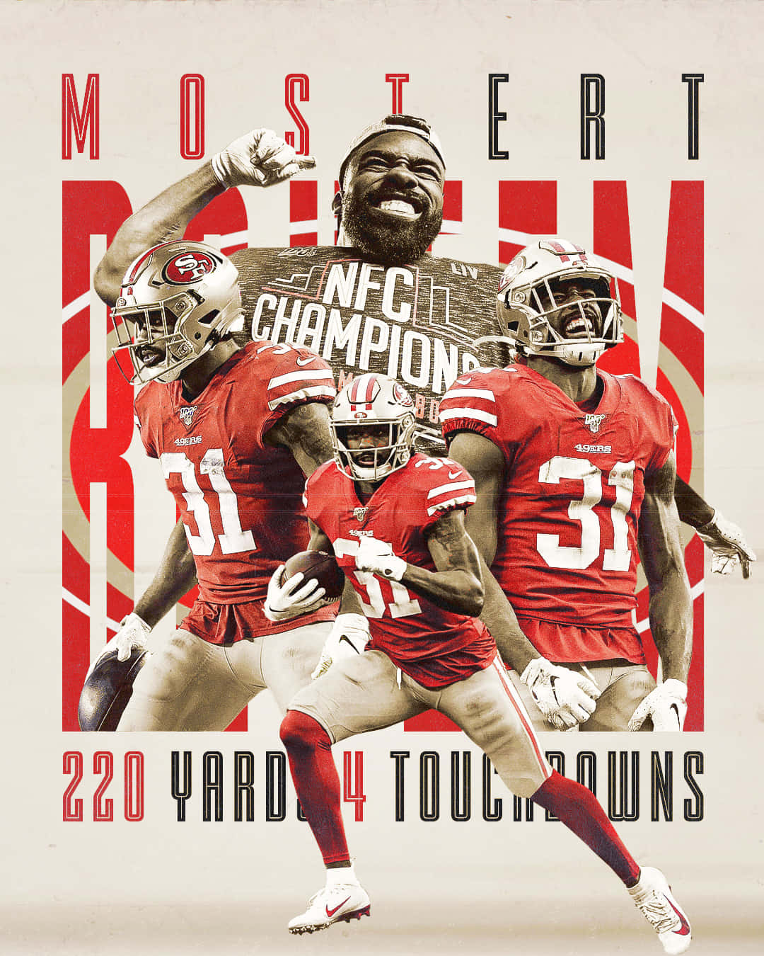 Download Raheem Mostert N F C Championship Highlight Wallpaper ...