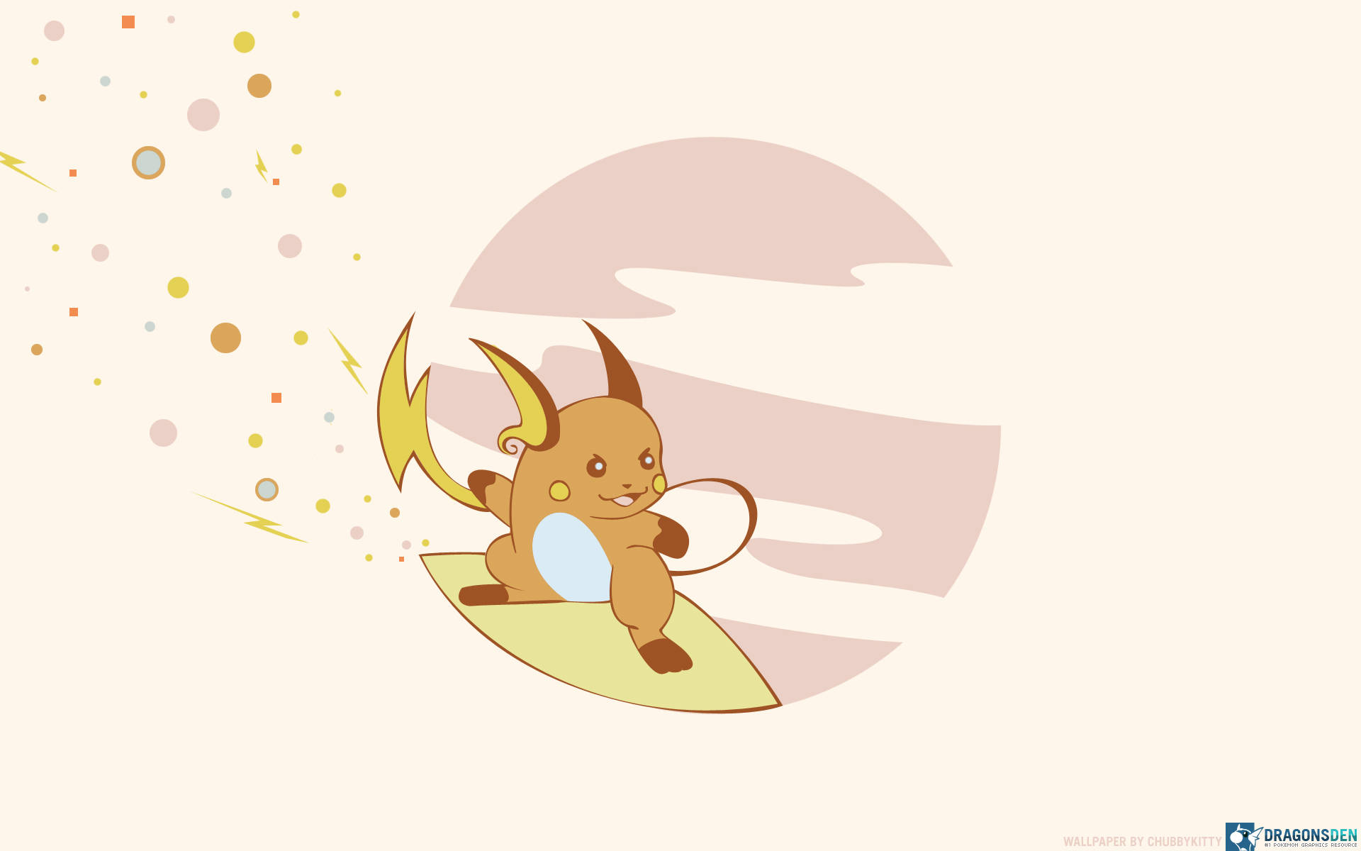 Ride the Surfing Wave with Raichu! Wallpaper