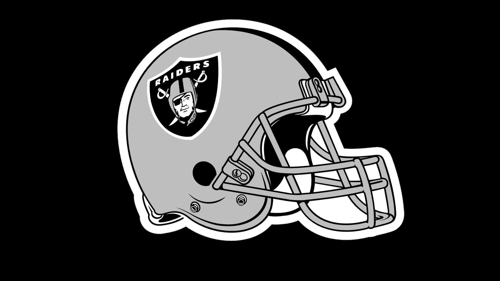 Raiders Football Helmet Graphic Wallpaper
