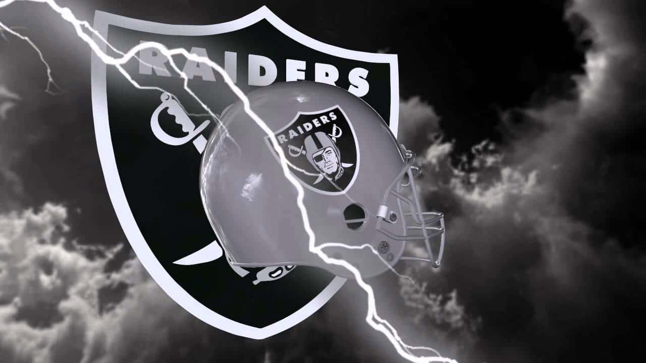 Raiders Helmet Lightning Storm Wallpaper