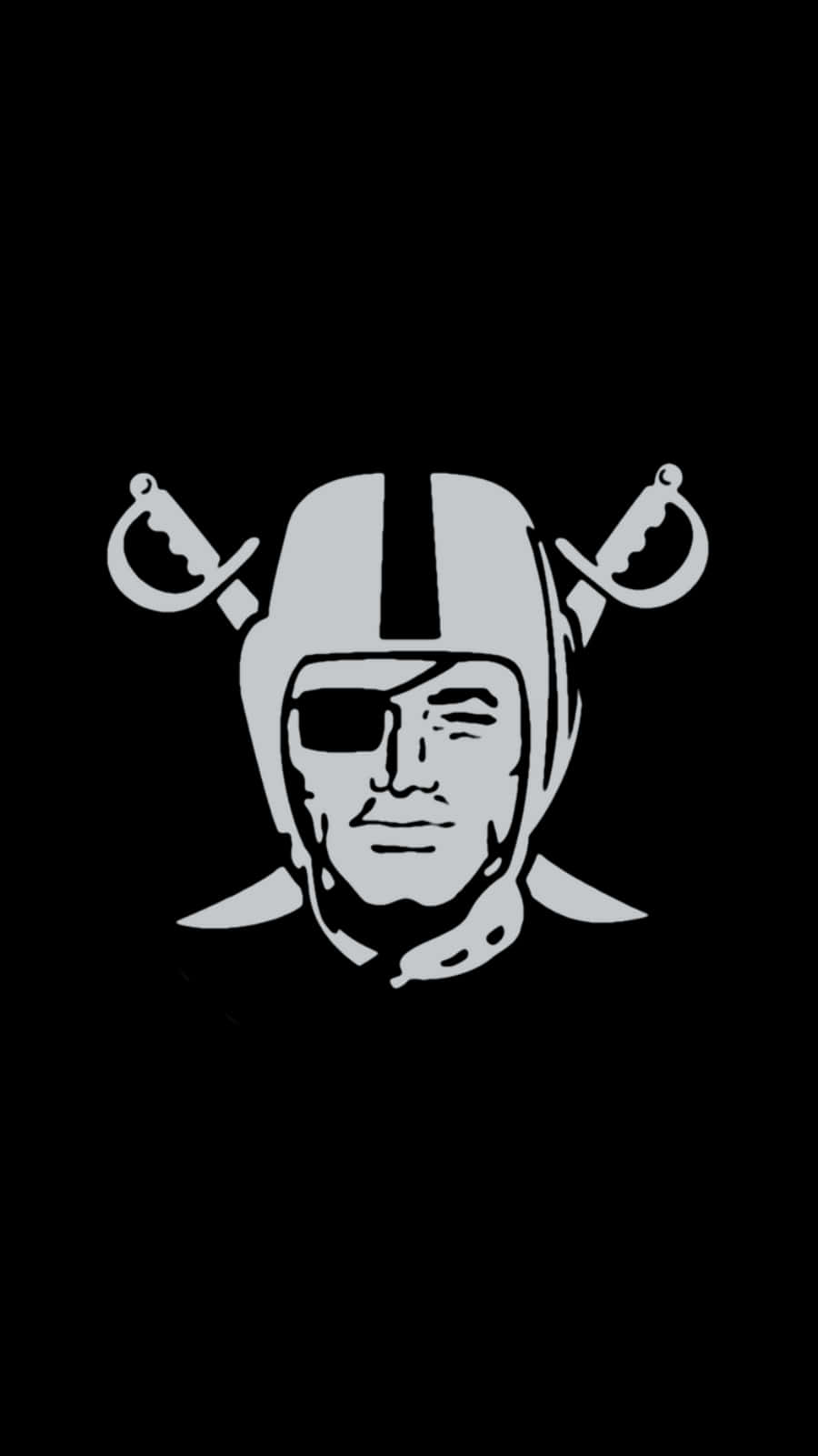 Raiders Logo Pirate Mand Med Sværd Helm Wallpaper Wallpaper