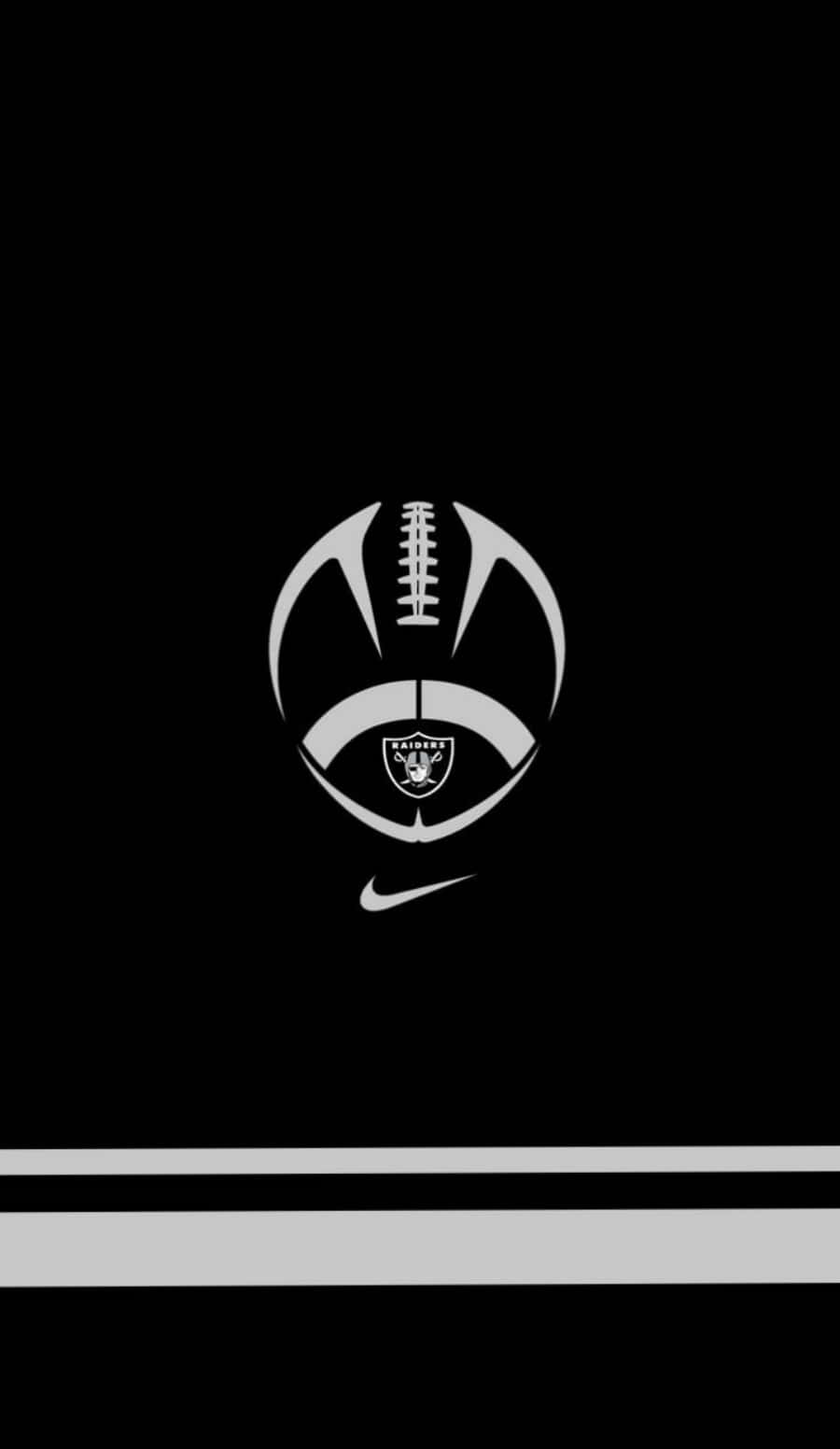 Minimalist Black Raiders Football Logo Wallpaper
