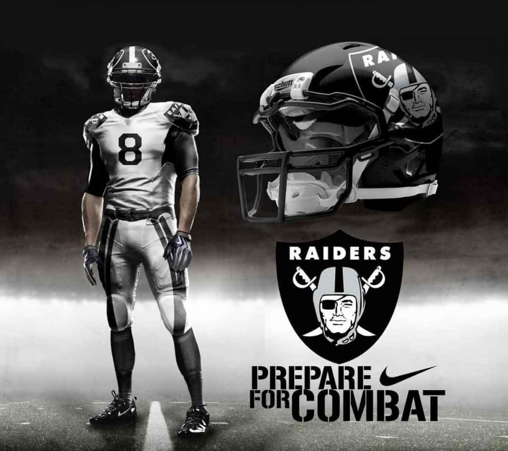 Logode Los Raiders: Prepárate Para El Combate. Fondo de pantalla