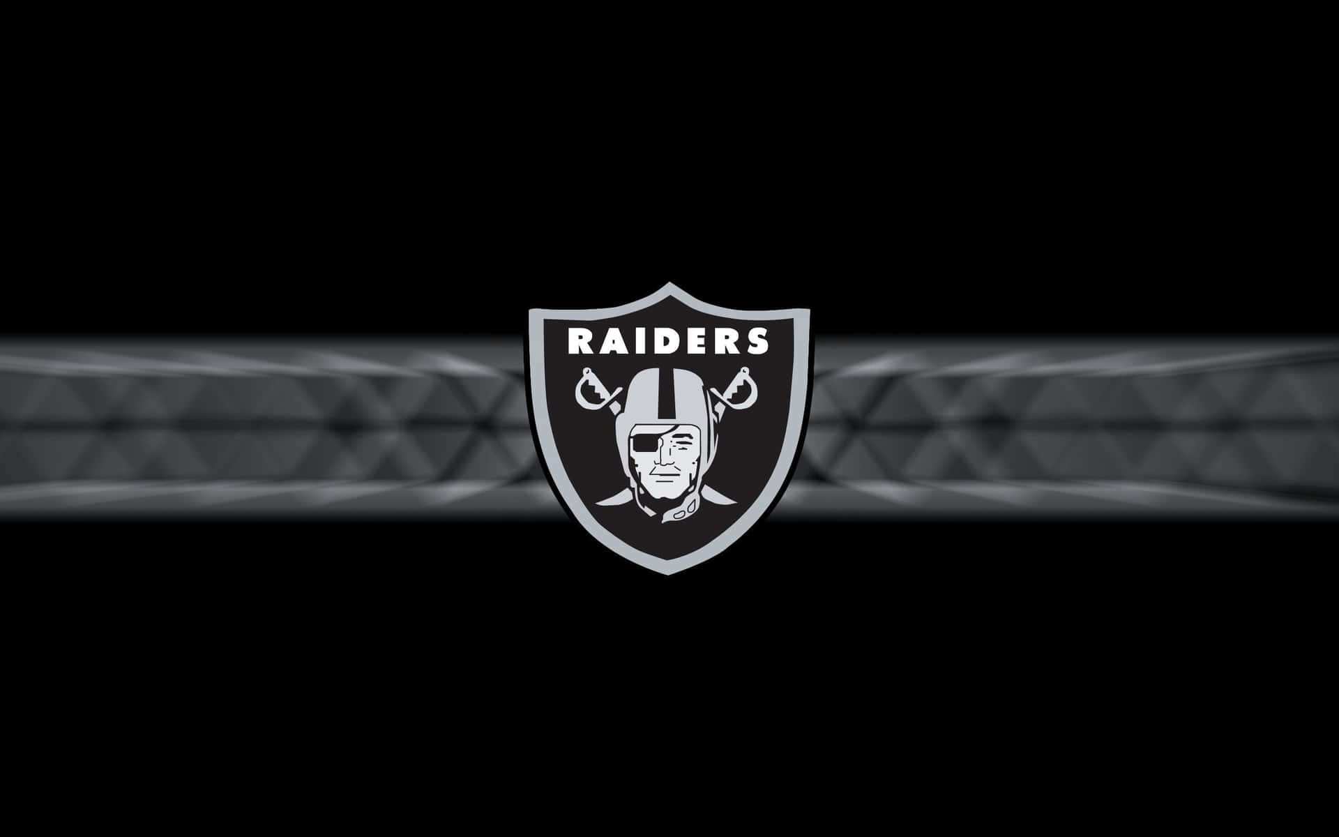 Raiders Logo Blackand Silver Background Wallpaper