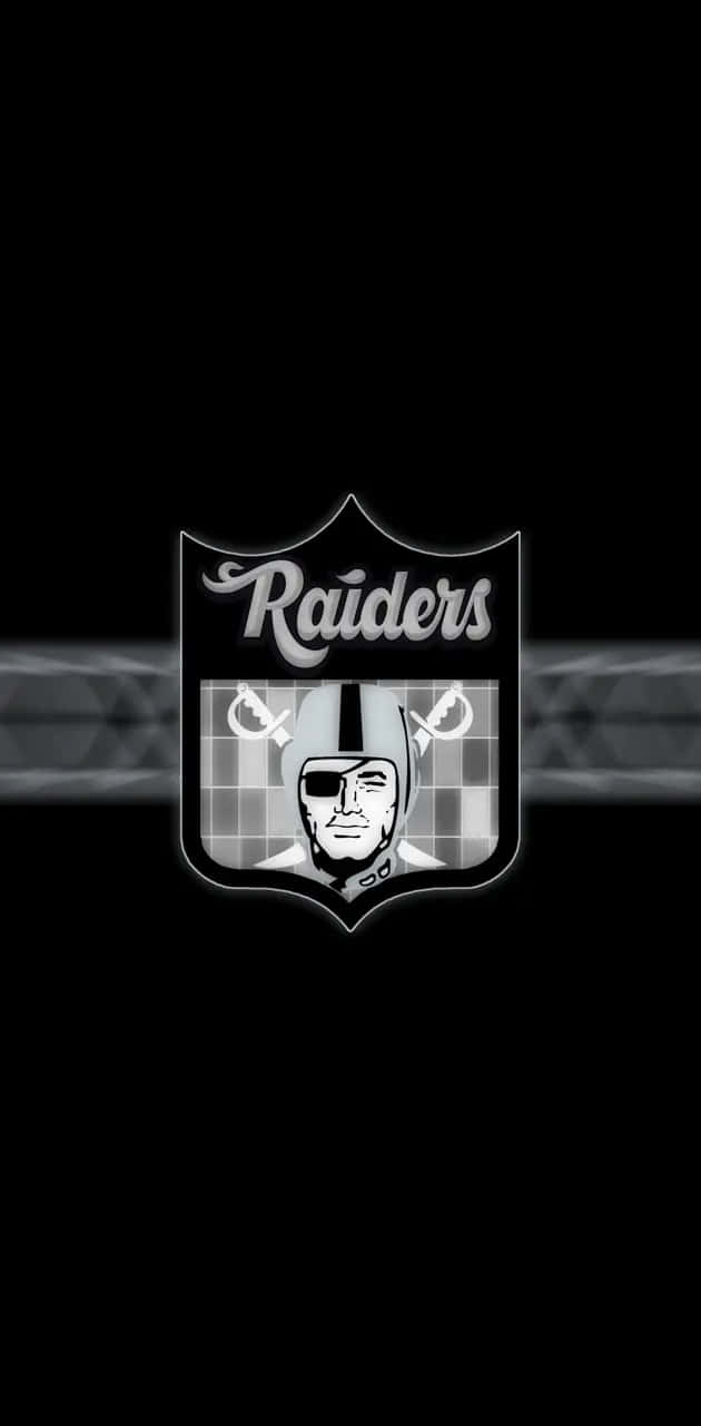 Raiders Logo Blackand Silver Wallpaper