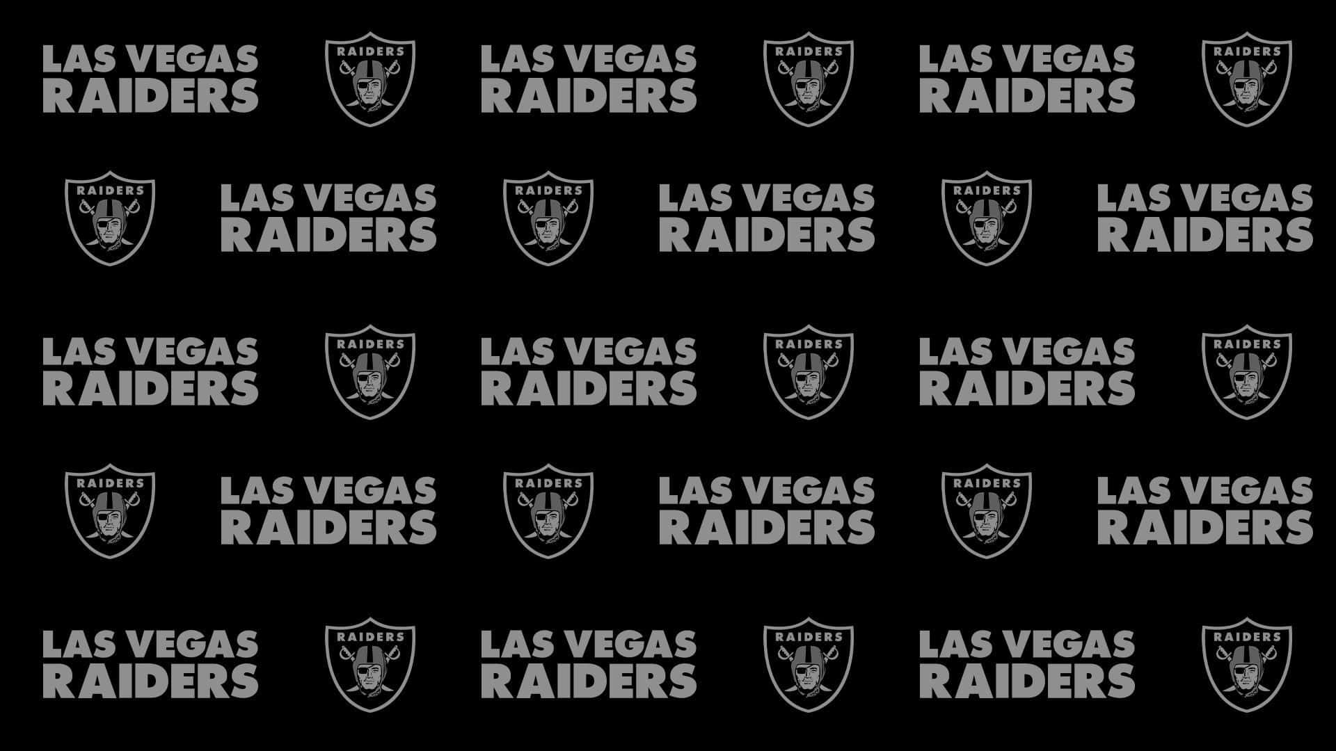 Las Vegas Raiders Logo Og Ordmærke Mønster Tapet Wallpaper