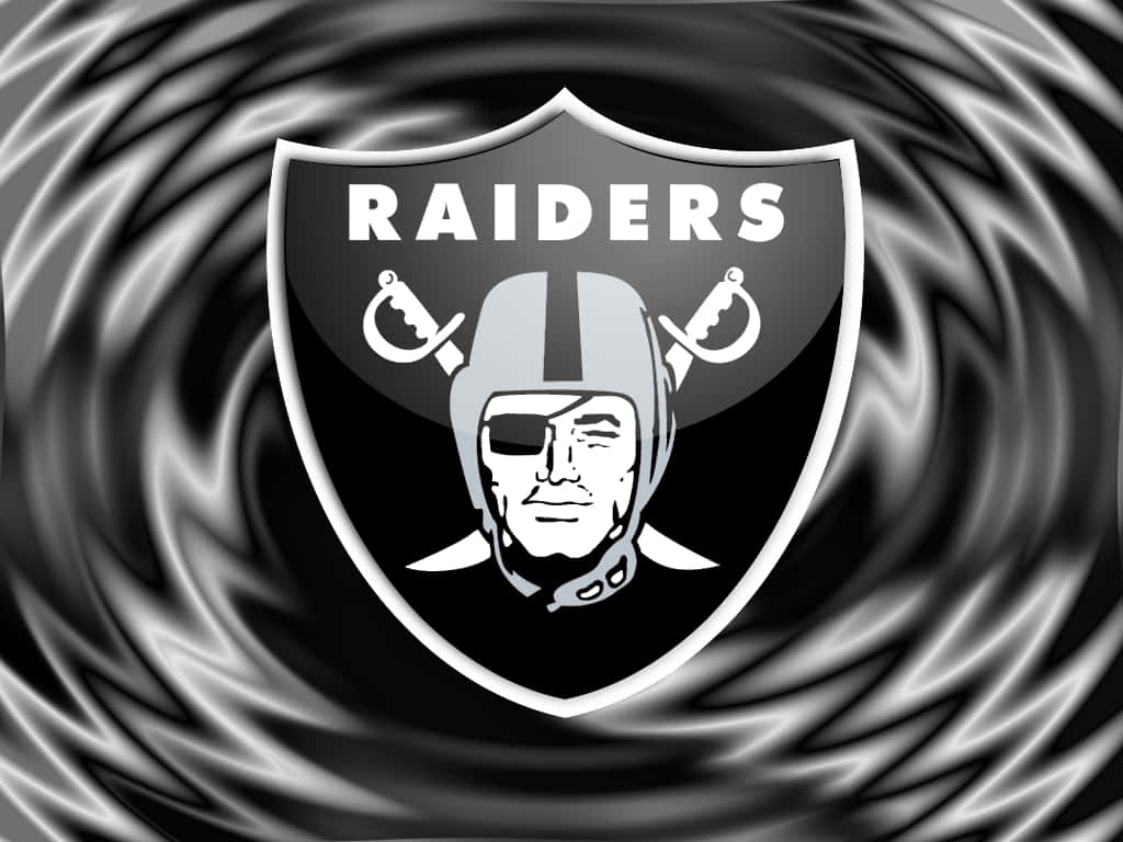 Raiders Logo Swirling Background Wallpaper