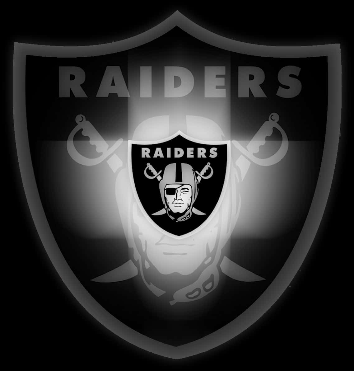 Raiders Team Logo Blackand White PNG