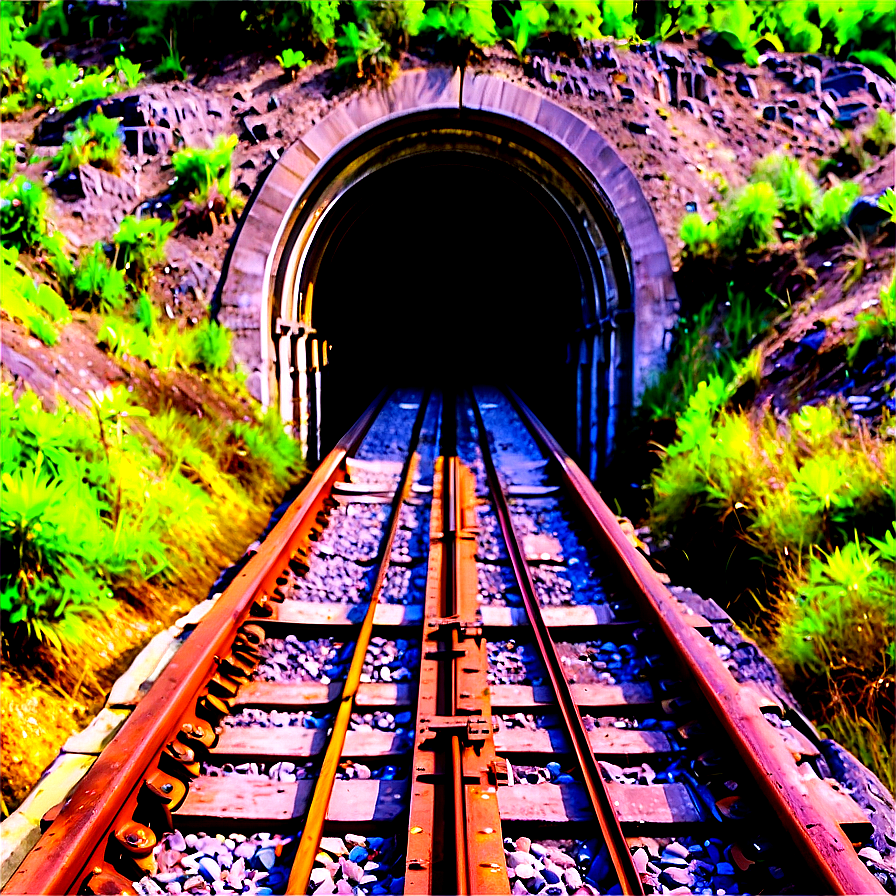 Railroad Tunnel Through Mountain Png 69 PNG